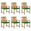 Image de vidaXL Chaises de jardin avec coussins lot de 6 Bois d'acacia massif