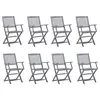 Image de vidaXL Chaises pliables d'extérieur lot de 8 Bois d'acacia solide