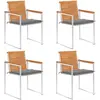 Image de vidaXL Chaises de jardin lot de 4 avec coussins Bois d'acacia massif