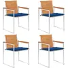 Image de vidaXL Chaises de jardin lot de 4 avec coussins Bois d'acacia massif