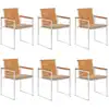 Image de vidaXL Chaises de jardin lot de 6 avec coussins Bois d'acacia solide