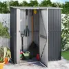 Image de vidaXL Abri de jardin Anthracite 180,5x97x209,5 cm Acier galvanisé