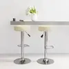 Image de vidaXL Tabourets de bar lot de 2 crème tissu