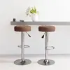 Image de vidaXL Tabourets de bar lot de 2 marron tissu