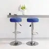 Image de vidaXL Tabourets de bar lot de 2 bleu tissu