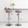 Image de vidaXL Tabourets de bar lot de 2 taupe tissu