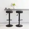 Image de vidaXL Tabourets de bar lot de 2 noir velours