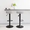 Image de vidaXL Tabourets de bar lot de 2 gris velours