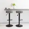 Image de vidaXL Tabourets de bar lot de 2 gris foncé velours