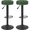 Image de vidaXL Tabourets de bar lot de 2 vert foncé velours