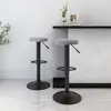 Image de vidaXL Tabourets de bar lot de 2 gris clair velours