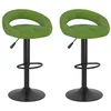Image de vidaXL Lot de 2 Tabourets de Bar, Chaise de Pub, Siège de Bistrot, Meuble de Salle à Manger Cuisine Salon Maison Intérieur, Vert Clair Velours