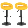 Image de vidaXL Tabourets de bar lot de 2 jaune moutarde velours, chaise, tabouret de bar de cuisine, chaise bistro, tabouret de bar pour petit-déjeuner
