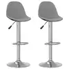 Image de vidaXL Tabourets de bar lot de 2 gris tissu