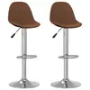 Image de vidaXL Tabourets de bar lot de 2 marron tissu