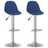 Image de vidaXL Tabourets de bar lot de 2 bleu tissu