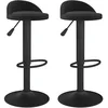 Image de vidaXL Tabourets de bar lot de 2 Noir Velours