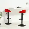Image de vidaXL Tabourets de bar lot de 2 rouge bordeaux velours