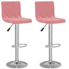 Image de vidaXL Lot de 2 Tabourets de Bar, Chaise de Pub, Siège de Bistrot, Meuble de Salle à Manger Cuisine Salon Maison Intérieur, Rose Velours