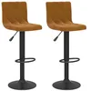 Image de vidaXL Tabourets de bar lot de 2 marron velours