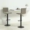 Image de vidaXL Tabourets de bar lot de 2 gris clair velours