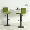 Image de vidaXL Tabourets de bar lot de 2 vert clair velours
