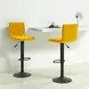 Image de vidaXL Tabourets de bar lot de 2 jaune moutarde velours