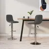 Image de vidaXL Tabourets de bar lot de 2 gris foncé tissu