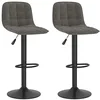 Image de vidaXL Tabourets de bar lot de 2 gris foncé velours