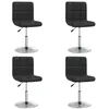 Image de vidaXL Chaises à manger lot de 4 noir similicuir