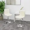 Image de vidaXL Chaises pivotantes à manger lot de 2 crème tissu