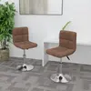 Image de vidaXL Chaises pivotantes à manger lot de 2 marron tissu