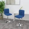 Image de vidaXL Chaises pivotantes à manger lot de 2 bleu tissu