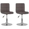 Image de vidaXL Eetkamerstoelen draaibaar 2 st stof taupe
