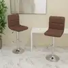 Image de vidaXL Tabourets de bar lot de 2 marron tissu