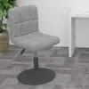 Image de vidaXL Tabouret de bar pivotant Gris clair Velours
