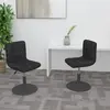 Image de vidaXL Chaises pivotantes à manger lot de 2 noir velours