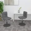 Image de vidaXL Chaises pivotantes à manger lot de 2 gris foncé velours