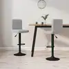 Image de vidaXL Tabourets de bar lot de 2 gris clair velours