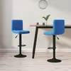 Image de vidaXL Tabourets de bar lot de 2 bleu velours