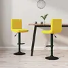 Image de vidaXL Tabourets de bar lot de 2 jaune moutarde velours