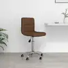 Image de vidaXL Chaise pivotante de bureau Marron Tissu