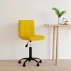 Image de vidaXL Chaise pivotante de bureau Jaune moutarde Velours