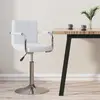 Image de vidaXL Tabouret de bar Blanc Similicuir