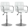 Image de vidaXL Chaises pivotantes à manger lot de 2 blanc similicuir