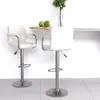 Image de vidaXL Tabourets de bar lot de 2 blanc similicuir