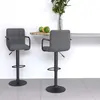Image de vidaXL Tabourets de bar lot de 2 gris clair tissu