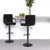 Image de vidaXL Tabourets de bar lot de 2 noir tissu