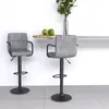 Image de vidaXL Tabourets de bar lot de 2 gris clair velours