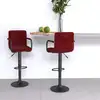 Image de vidaXL Tabourets de bar lot de 2 rouge bordeaux velours